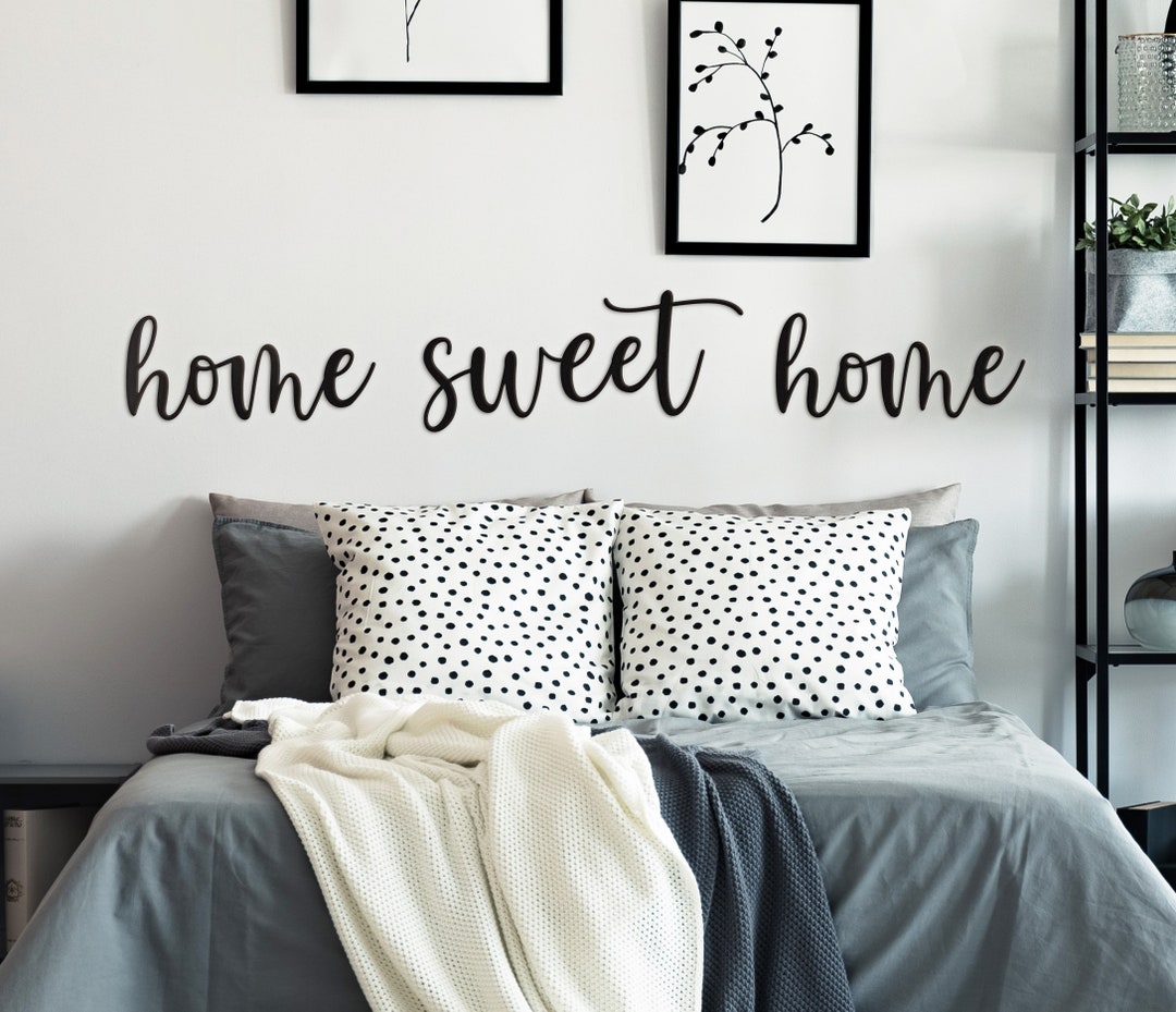 Vivegate Home Sweet Home Metal Wall Decor18x16 Black Home Sweet Home