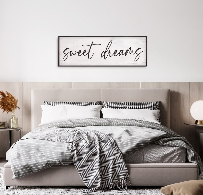 Sweet Dreams Bedroom Sign 45x15 Framed Wall Decor Etsy