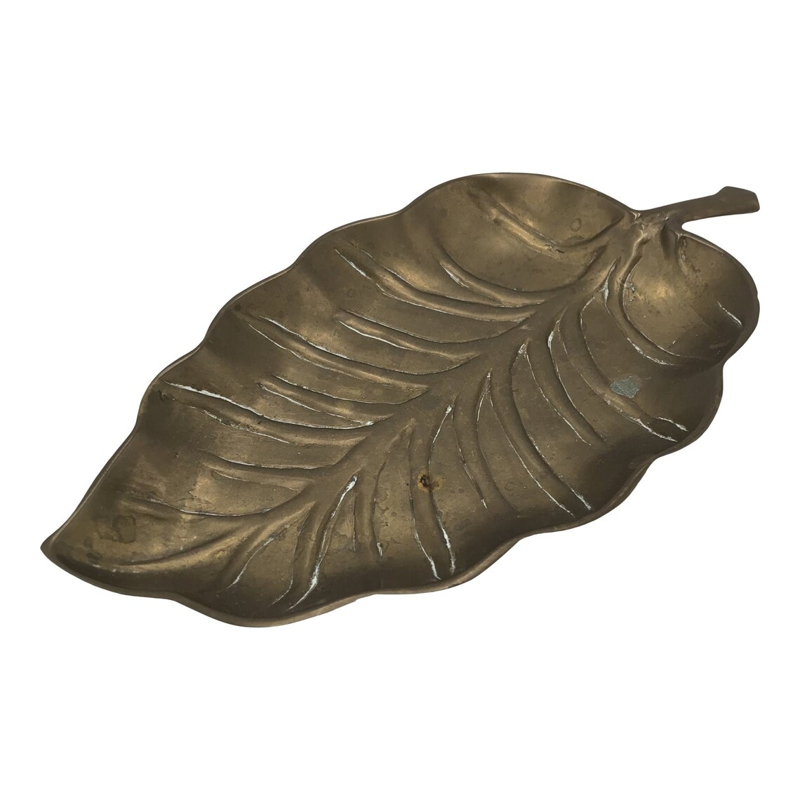 1950's Mid Century Brass Leaf Tray Etsy