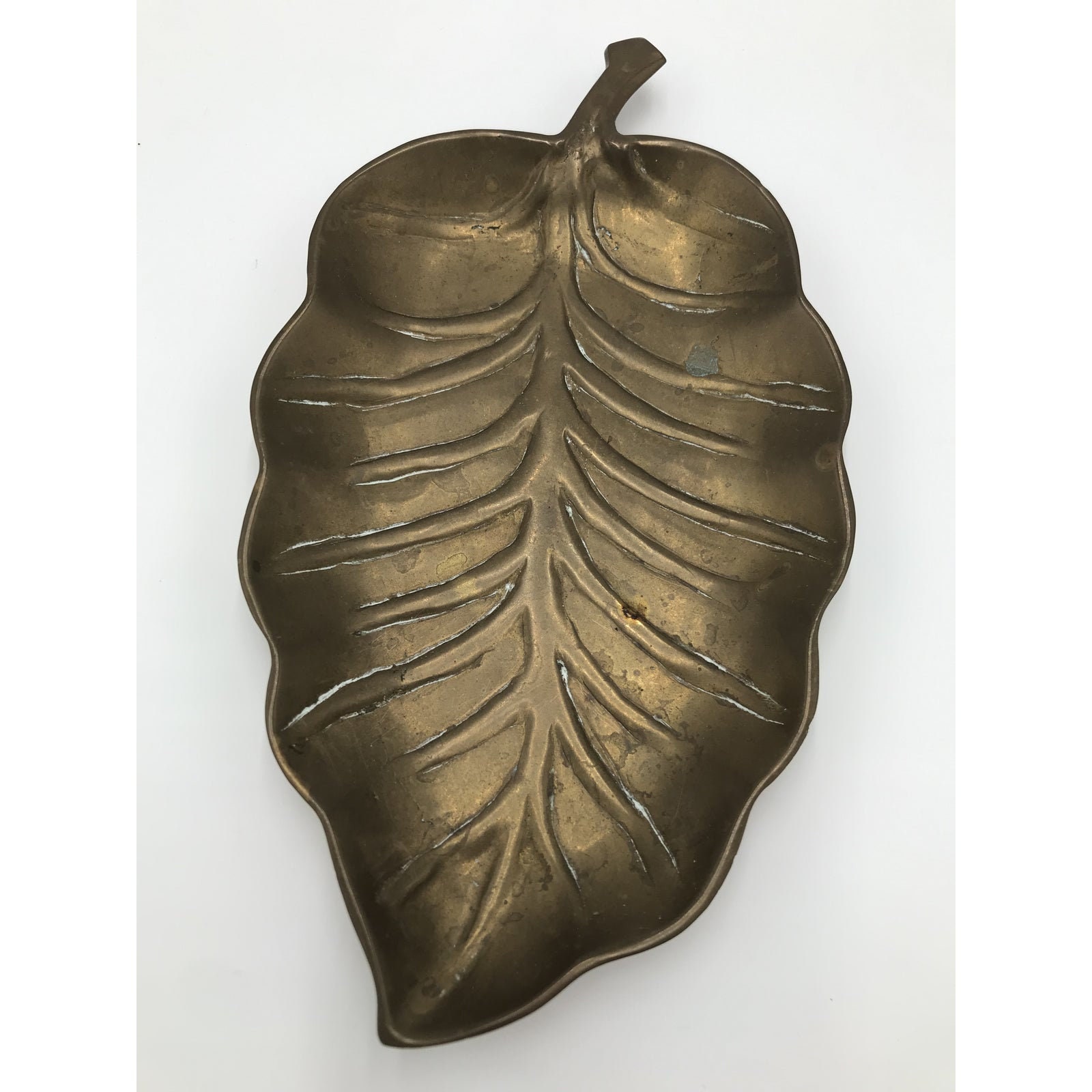 1950's Mid Century Brass Leaf Tray Etsy