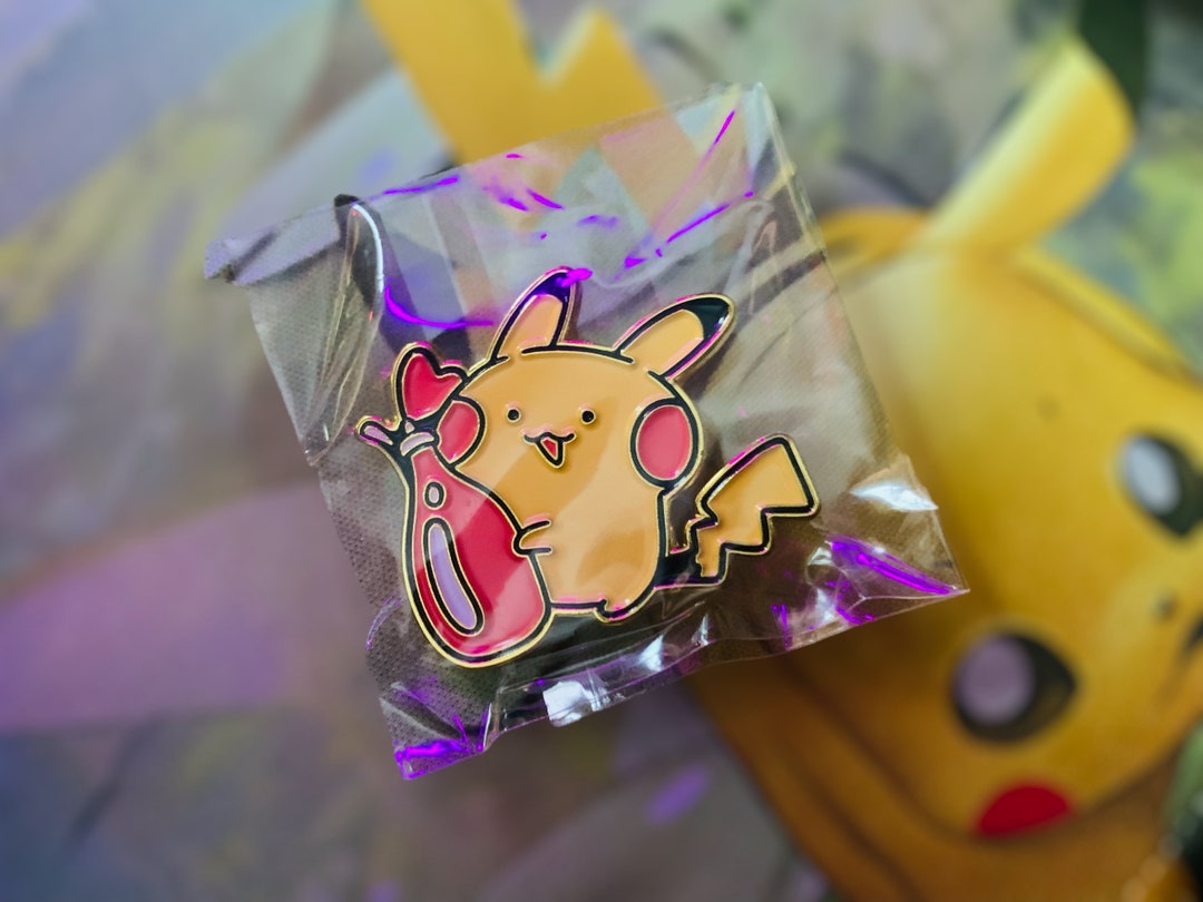 Pikachu Loves Ketchup Enamel Pin Etsy