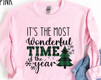 It's The Most Wonderful Time Of The Year Crewneck Sweatshirt, Christmas Crewneck, Sweater Christmas, Ugly Christmas, Xmas Pullover