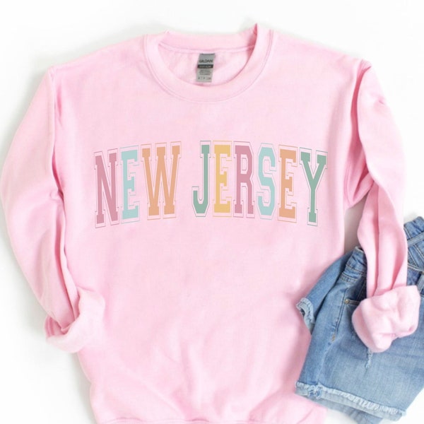 New Jersey Sweatshirt, State Sweatshirt, New Jersey Sweater, New Jersey Crewneck, New Jersey Pullover, New Jersey Shirt, New Jersey Gifts