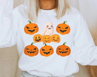 Halloween Sweater, Pumpkin Sweatshirt, Halloween Clothes, Plus Size Sweatshirt, Halloween Lover, Oversized Sweatshirt, Spooky Halloween