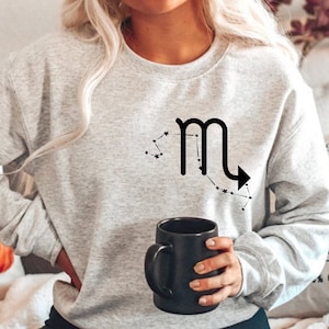 Scorpio Sweatshirt, Scorpio Comfort Color Shirt, Scorpio Symbol Shirt, Scorpio Sign Sweatshirt, Zodiac Sweater, Scorpio Birthday Gift