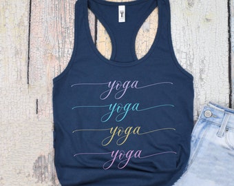 Chemise / débardeur de yoga, chemise d’entraînement de yoga, t-shirt de yoga, vêtements de yoga, débardeurs de yoga, tenue de yoga, cadeau de yoga, cadeau de professeur de yoga, cadeau de yogi