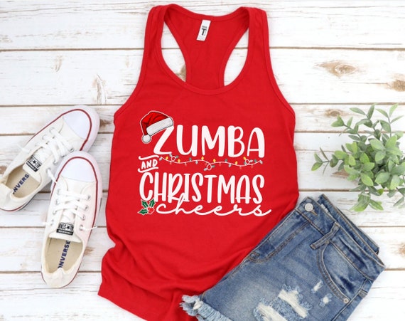 Zumba and Christmas Cheers Tank Top, Zumba Workout Shirt, Zumba