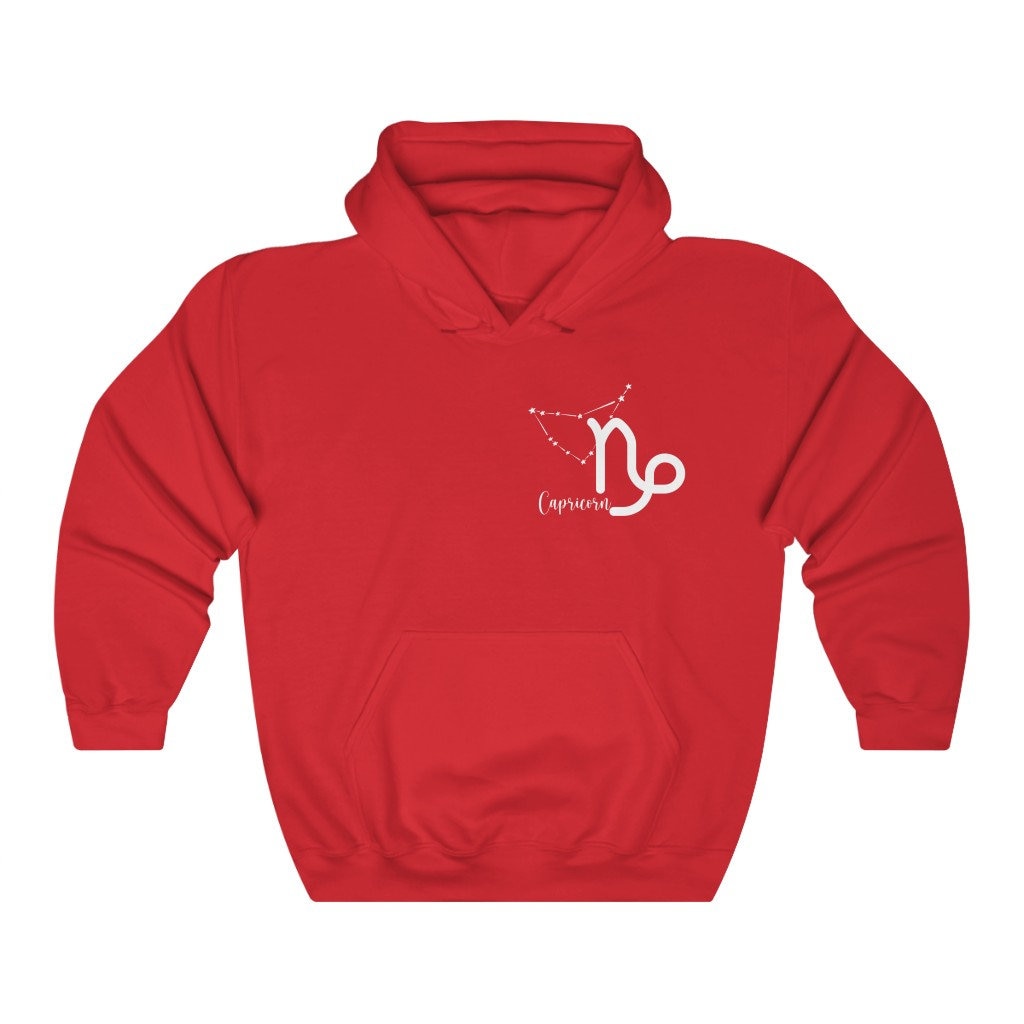 Capricorn Hooded Sweatshirt Capricorn Hoodie Zodiac Sweatshirt