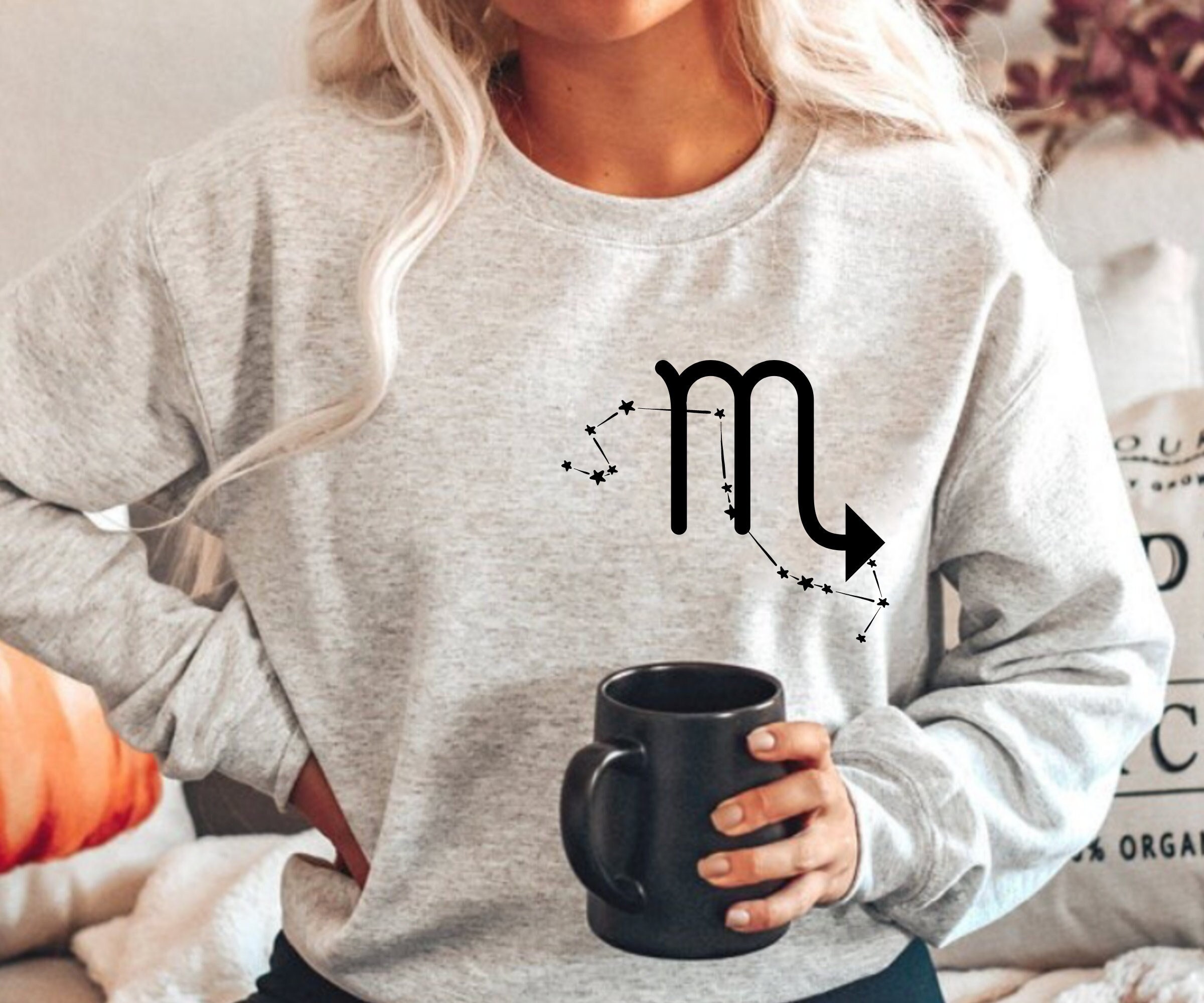 Scorpio Sweatshirt Scorpio Comfort Color Shirt Scorpio Symbol