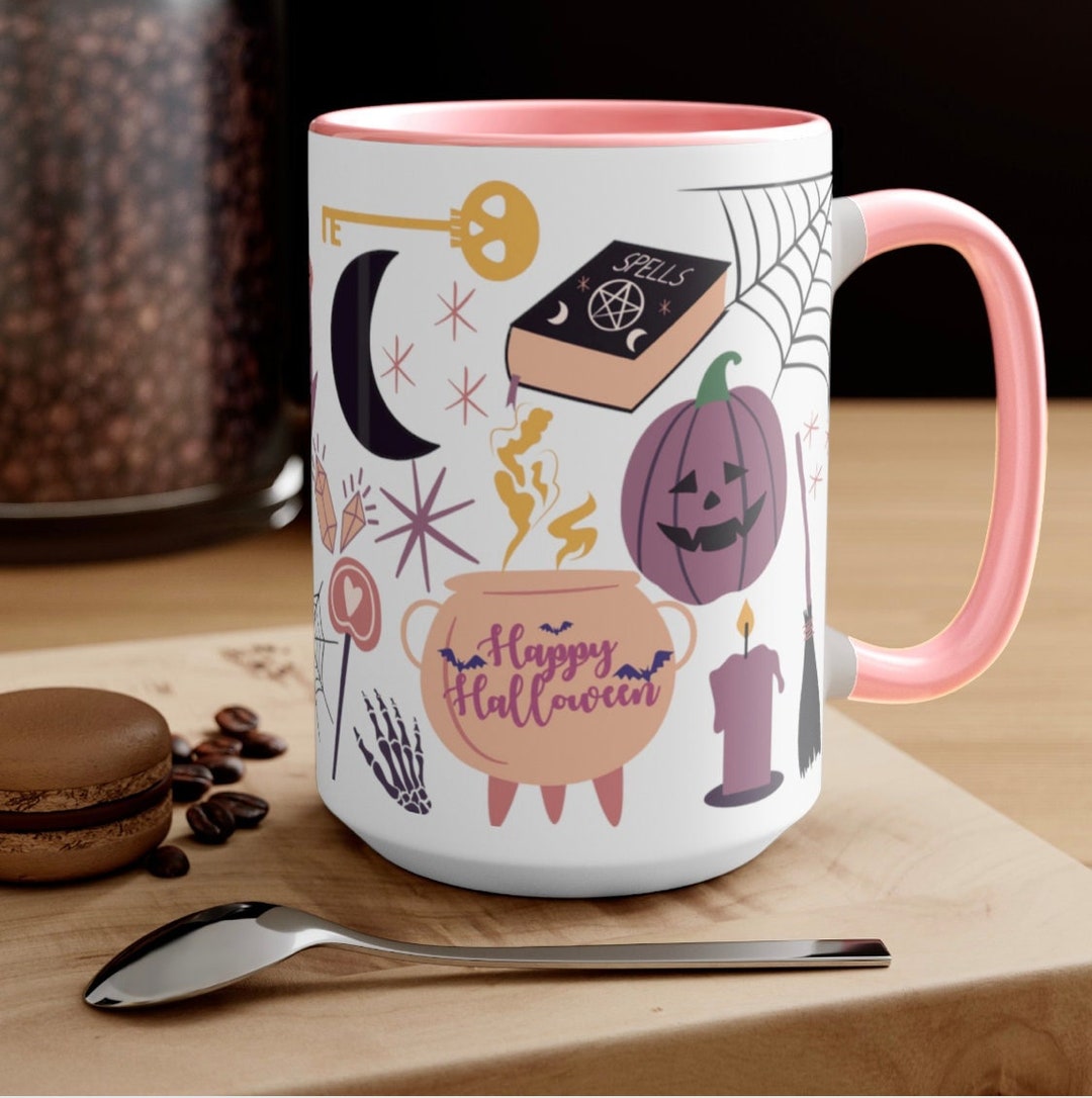 Pink Halloween Mug,pink Pumpkin Mug,hello Fall Mug,hello Pumpkin,fall ...