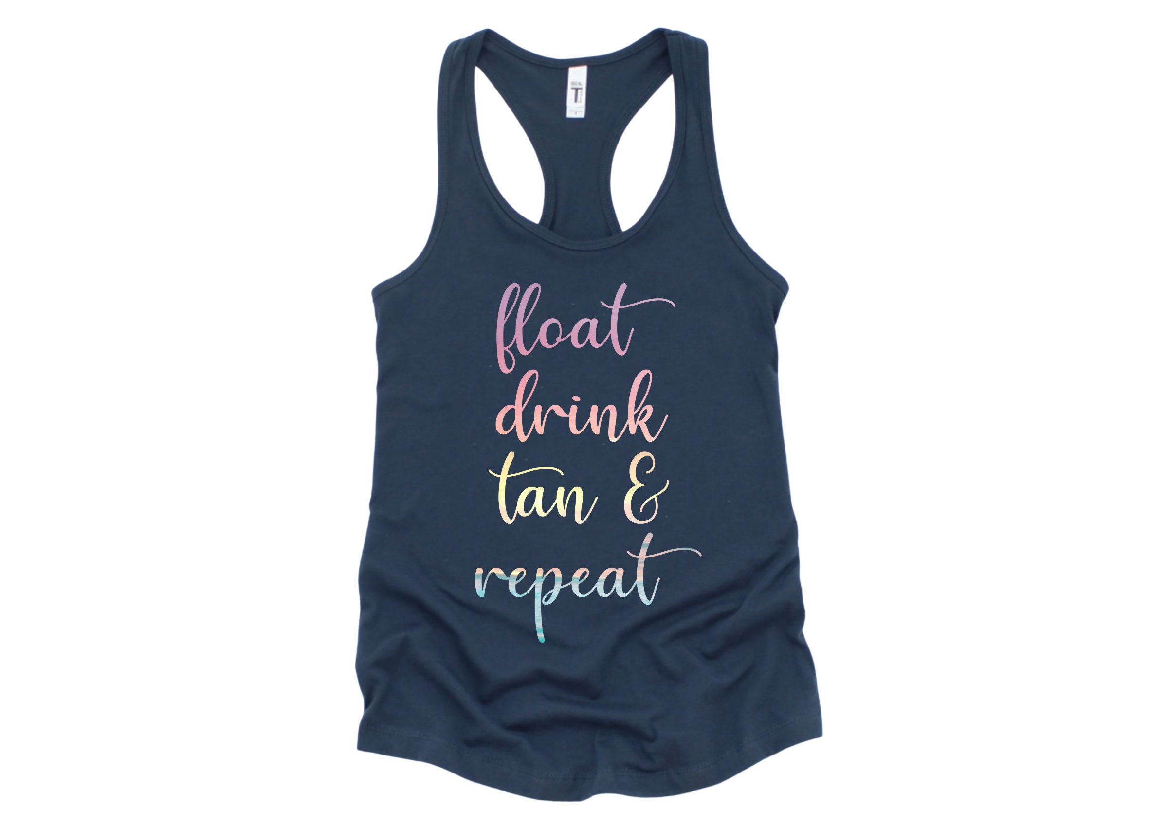 Float Drink Tan Repeat Tank Top Tubing Tank Kayaking - Etsy