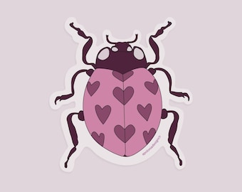 Adorable Bug Nature Love Sticker | Multi-Use Laptop, Journal, Planner & Hydroflask Decal | Kawaii Whimsy Art Decor: Must-Have Trendy Sticker