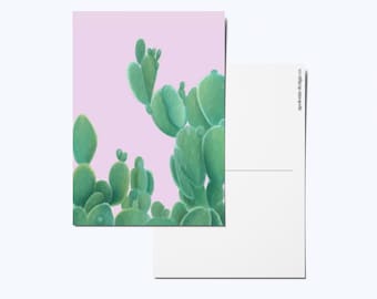 Vibrant Cacti Art Print | Prickly Pear Postcard | Boho Wall Decor | Colorful Postcard | Fun Stationery Gift for Mom