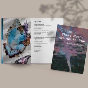 These Words Are Not For You Vol. 1 | Zine poezji o samotności, naturze, miłości do siebie i nadziei | Broszura ze sztuką kolażową | Prezent indie lit