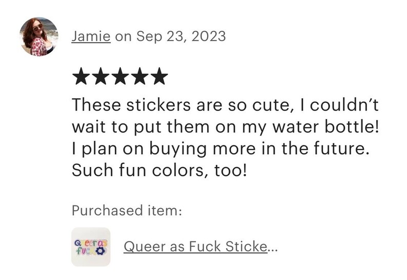 Queer as Fuck Sticker Funny LGBTQ Pride Decal 25% of Proceeds Donated LGBTQ Colorful Gay Laptop Stickers Journaling Stickers image 6