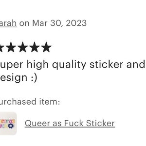 Queer as Fuck Sticker Funny LGBTQ Pride Decal 25% of Proceeds Donated LGBTQ Colorful Gay Laptop Stickers Journaling Stickers zdjęcie 6