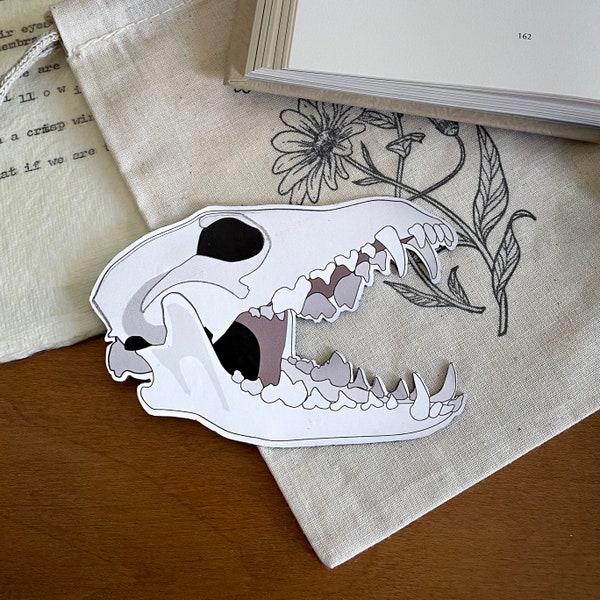 Handcrafted Fox Skull Magnet | Halloween Home Decor | Witchy Refrigerator Magnet | Spooky Magnet for Kitchen | Gift for Oddities Lover