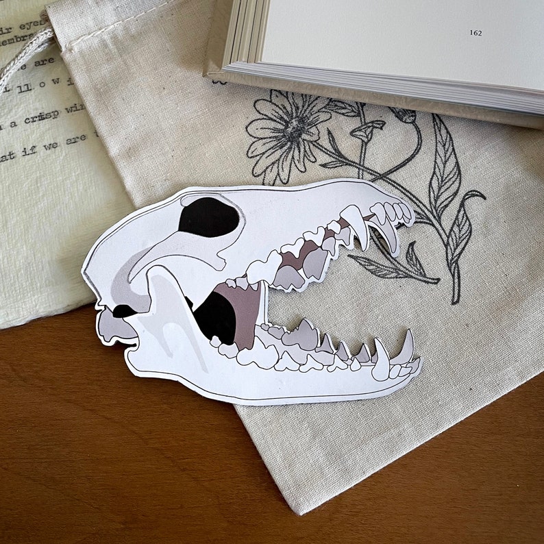 Handcrafted Fox Skull Magnet Halloween Home Decor Witchy Refrigerator Magnet Spooky Magnet for Kitchen Gift for Oddities Lover image 1