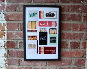 Gainesville, Georgia Matchbook Print - Local Landmarks Art Print