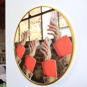 2 of Hearts Playing Card Mirror | Unique Eclectic Home Decor