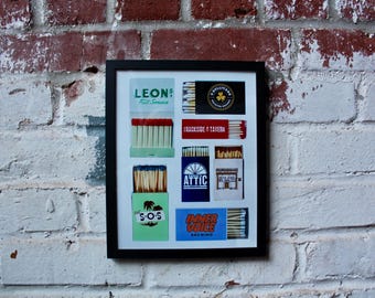 Decatur Matchbook Print Atlanta Art Print
