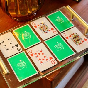 Bandeja decorativa para servir cartas de juego del Masters del Augusta National Golf Club