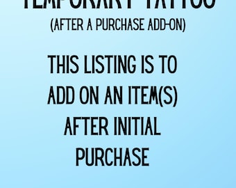 ADD-ON for an existing purchase