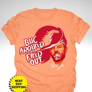 Chemise Baker Mayfield, Bucs Bucco Bruce vintage, Tampa Bay Football, Buc Around and Find Out, chemise mascotte Throwback