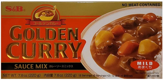 GOLDEN CURRY - Mélange pour curry japonais épicé (fort) 