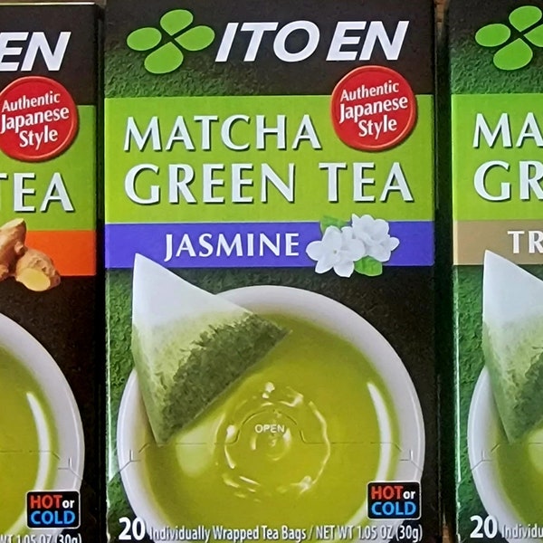 Two Boxes of Ito En Matcha Green Tea Traditional, Chamomile, Jasmine, Lemongrass, or Ginger 20 Tea bag/box (40 tea bags)  Free Shipping !!!