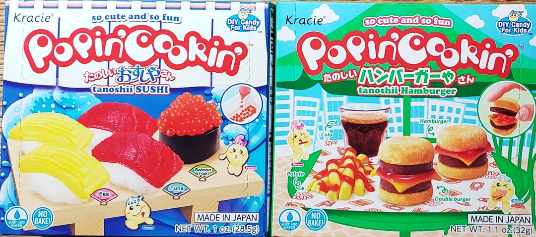 Kracie Popin Cookin Tanoshii Sushi & Tanoshii Hamburger 2 Pack Japanese  Candy FREE SHIPPING 