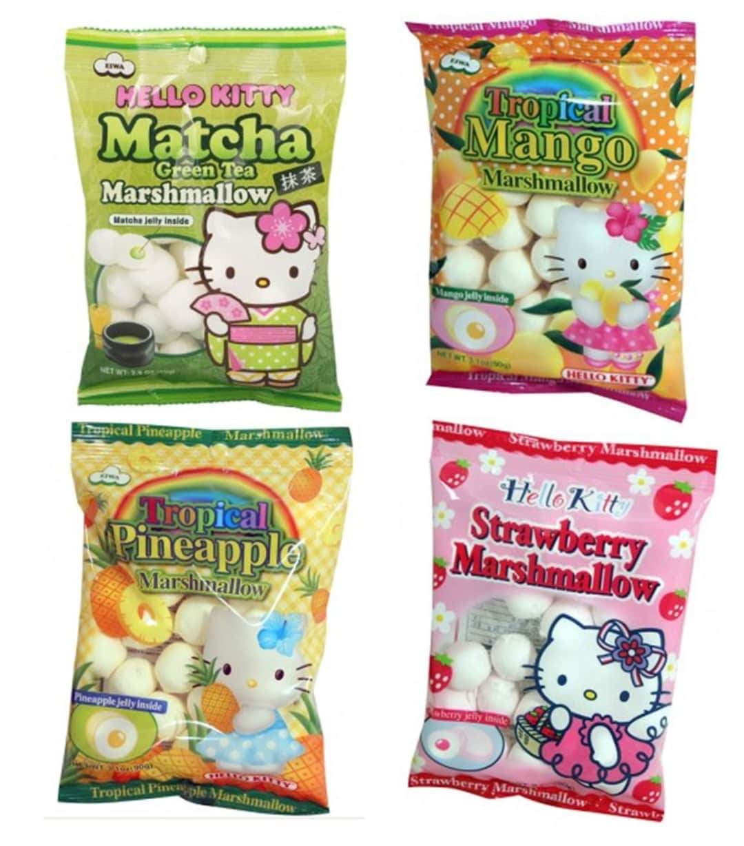 HELLO KITTY Strawberry, Mango, Pineapple, or Matcha Marshmallow Candy W