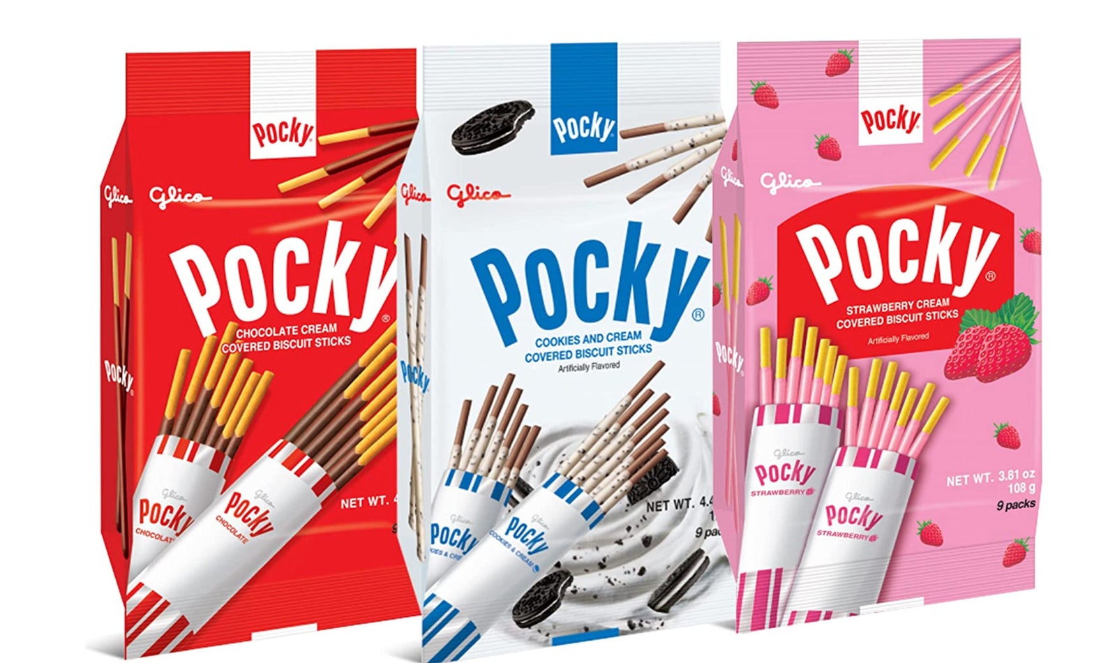 GLICO POCKY Family Three Variety Packs Strawberry Chocolate Etsy