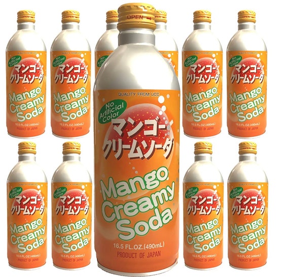 Product of Japan One Bottle UCC Mango Creamy Soda No Etsy