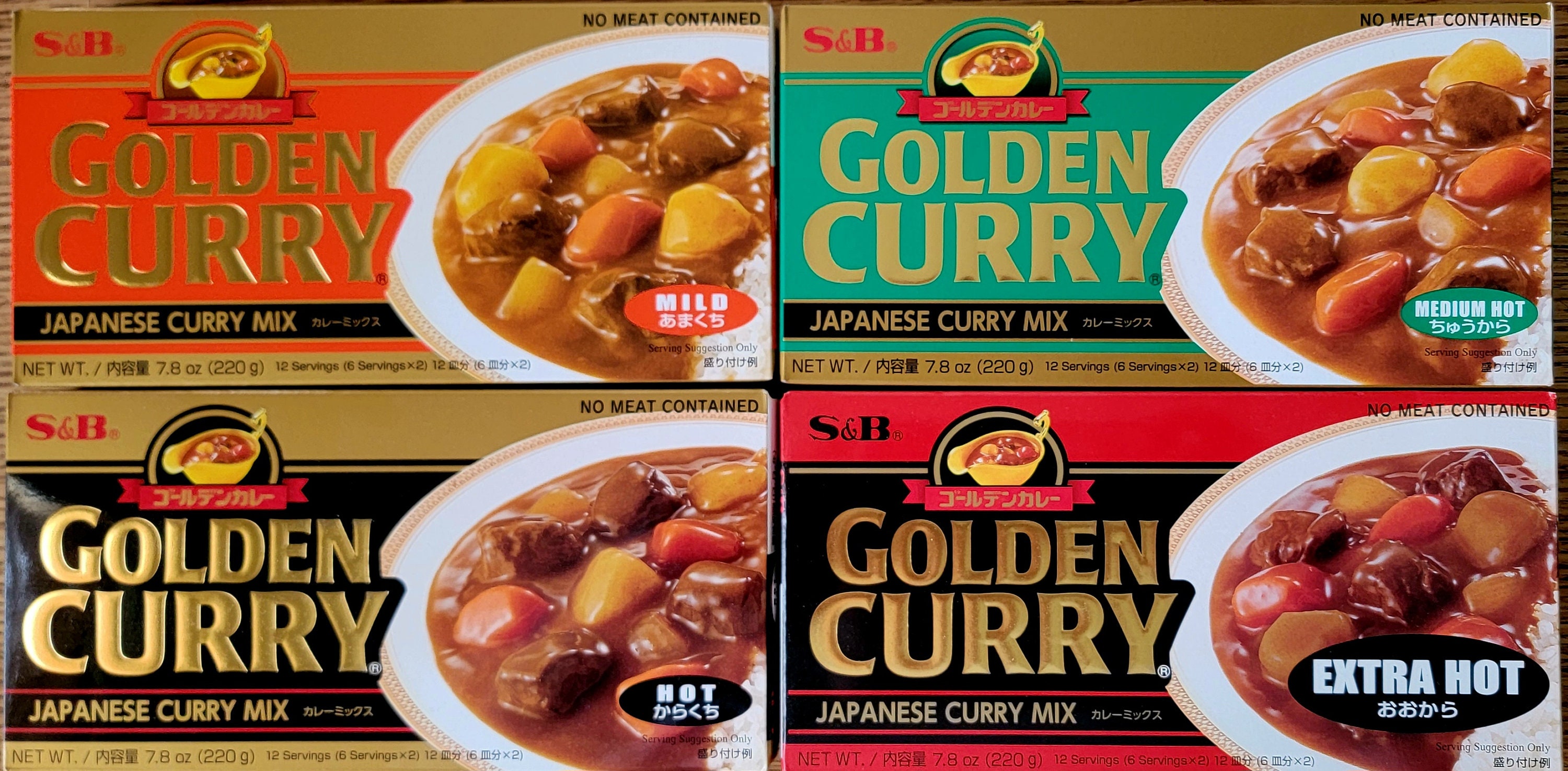 S&B Japanese Golden Curry Sauce Mix 7.8oz 220g Choice of Mild