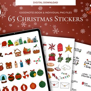 Christmas Precropped Goodnotes Stickers | Winter Digital Planner Stickers | Goodnotes Stickers for iPad Planning | Goodnote Xmas Files