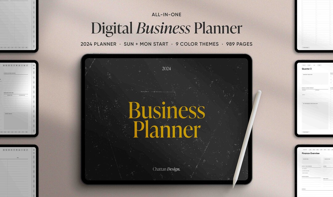 Allinone 2024 Business Planner Goodnotes Digital Planner Etsy