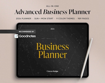 All-in-One 2024 Business Planner, Goodnotes Digital Planner, iPad Daily Journal for Weekly, Monthly, & Yearly Planning, Digital Calendar