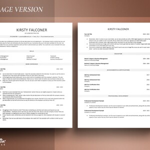 ATS Optimized Resume Template for Ms Word, Modern CV Template Medical Job Roles, Professional Resume Template, Minimalistic Simple Design image 3