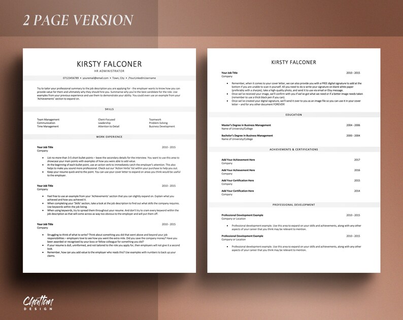 ATS Optimized Resume Template for Ms Word, Modern CV Template Medical Job Roles, Professional Resume Template, Minimalistic Simple Design image 3