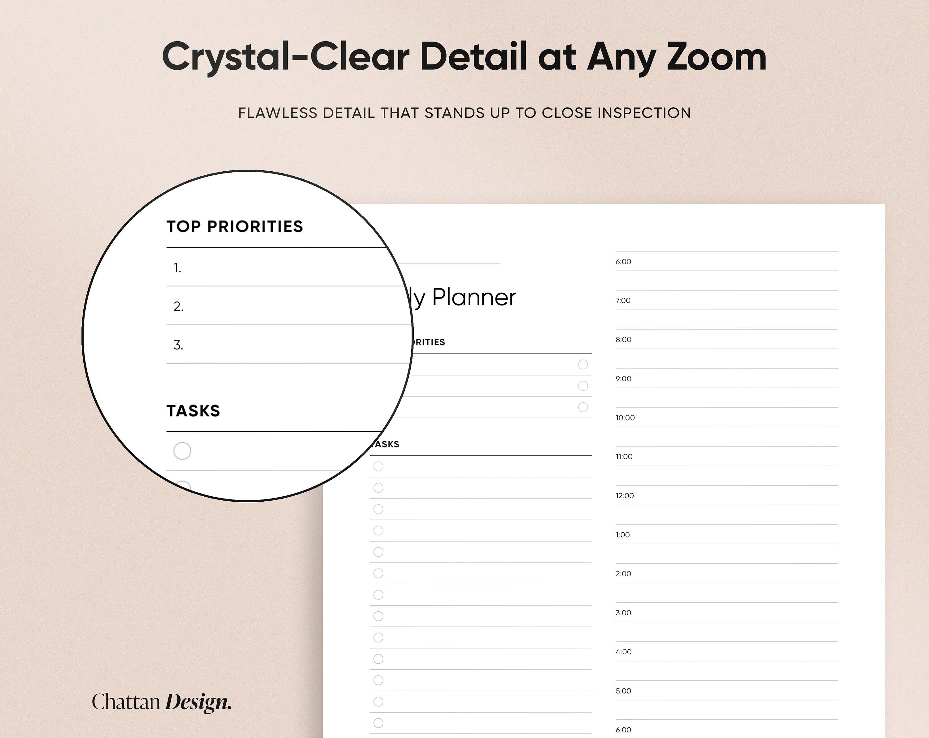 Daily Printable Planner Page Template, High Quality Print Day Planning ...