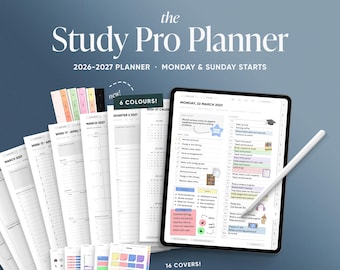 2026-2027 Study Pro Planner, Portrait Mode Planner, Goodnotes Student Planner, Digital Academic Planner, Study Planner, iPad Student Planner