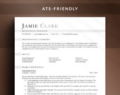 ATS Friendly Resume for Corporate Business Professionals, Instant Download for Word, Pages, & Docs, Simple CV Design, 2 Page Minimal Basic