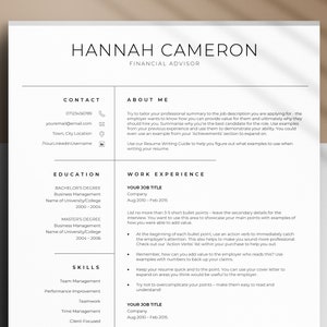 Professional & Clean Resume Template For Ms Word, Apple Pages and Google Docs, Modern Cv Template With Cover and Reference Letter 2024