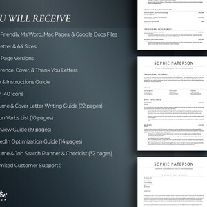 Classic ATS Optimized Resume Template Word, ATS Friendly CV Design, Basic Resume Experienced Professionals Corporate Jobs & Executive Roles image 9