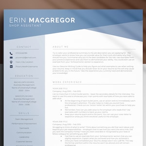 Creative & Modern Resume Template for Ms Word, Professional Clean Attractive Resume Template Basic, Cv Template Professional, Cv Design Word