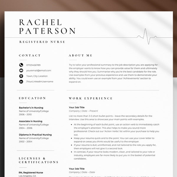 Nurse Practitioner Portfolio Template Etsy