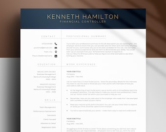 Executive Resume for Google Docs & Ms Word, Modern Resume, Google Docs Resume Template, Microsoft Word Resume Template, CV Template