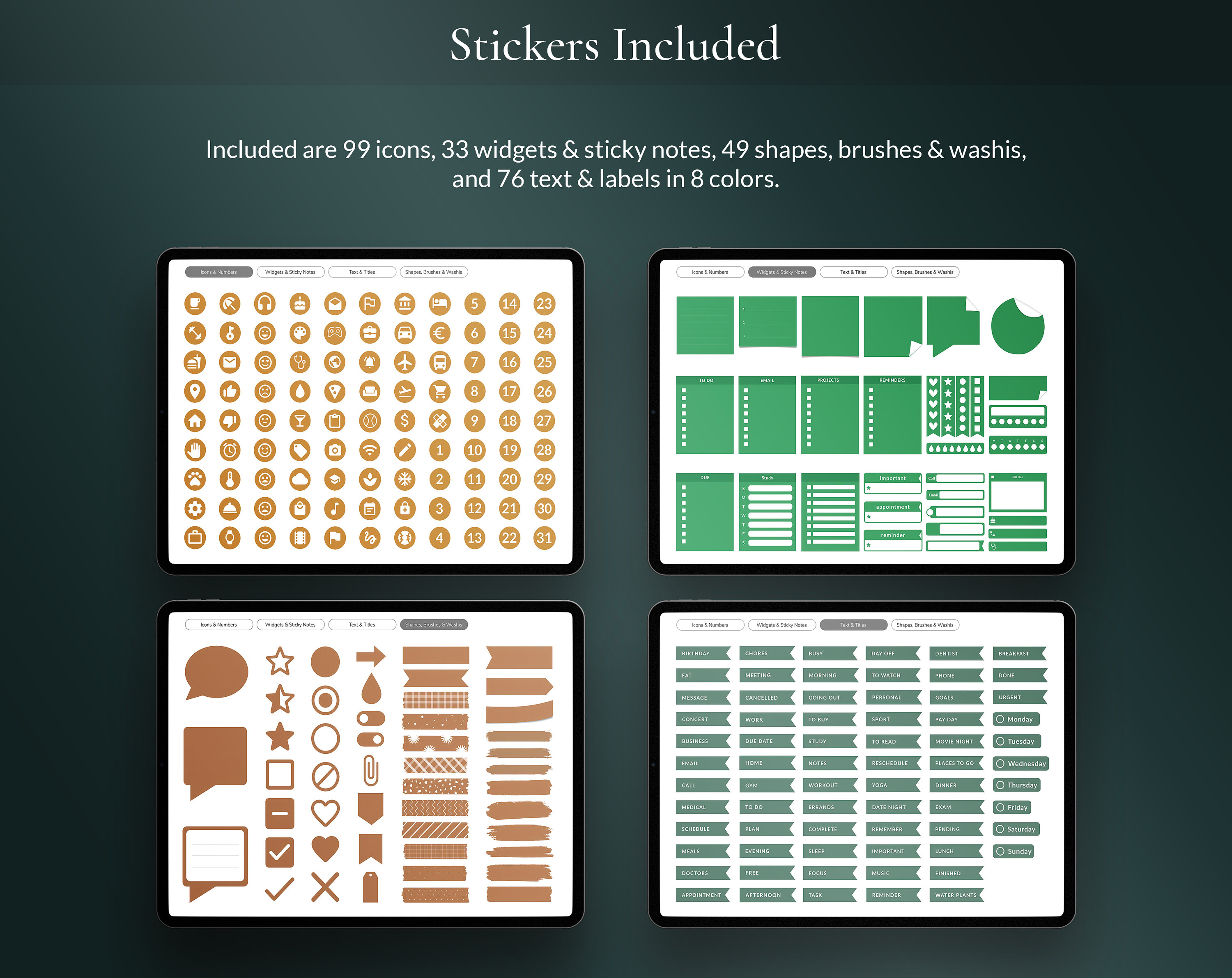 Pre-cropped Digital Sticker Pack for Goodnotes & PNG Files - Etsy