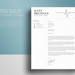 Student Nurse Resume Template for Ms Word & Mac Pages, RN Resume, Registered Nurse Medical Resume, New Grad Nursing CV, Medical Assistant CV image 5